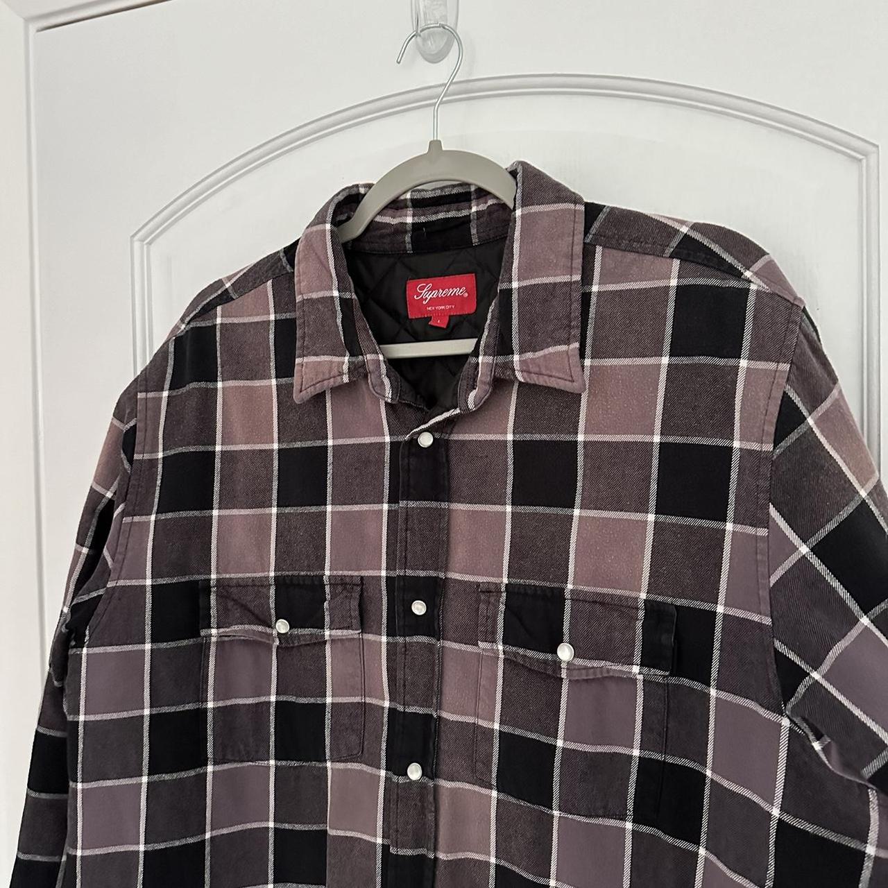 Supreme FW18 Quilted Faded Plaid Shirt Hi all,... - Depop