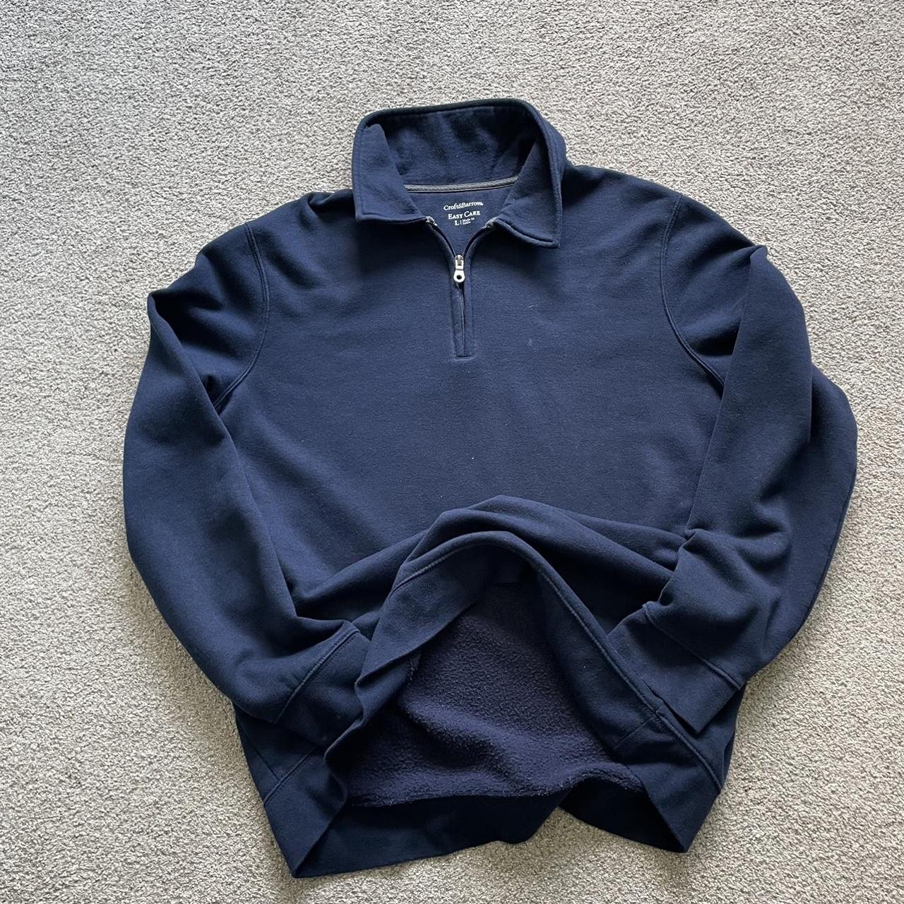 Vintage, heavyweight, Navy, collard crewneck. In... - Depop