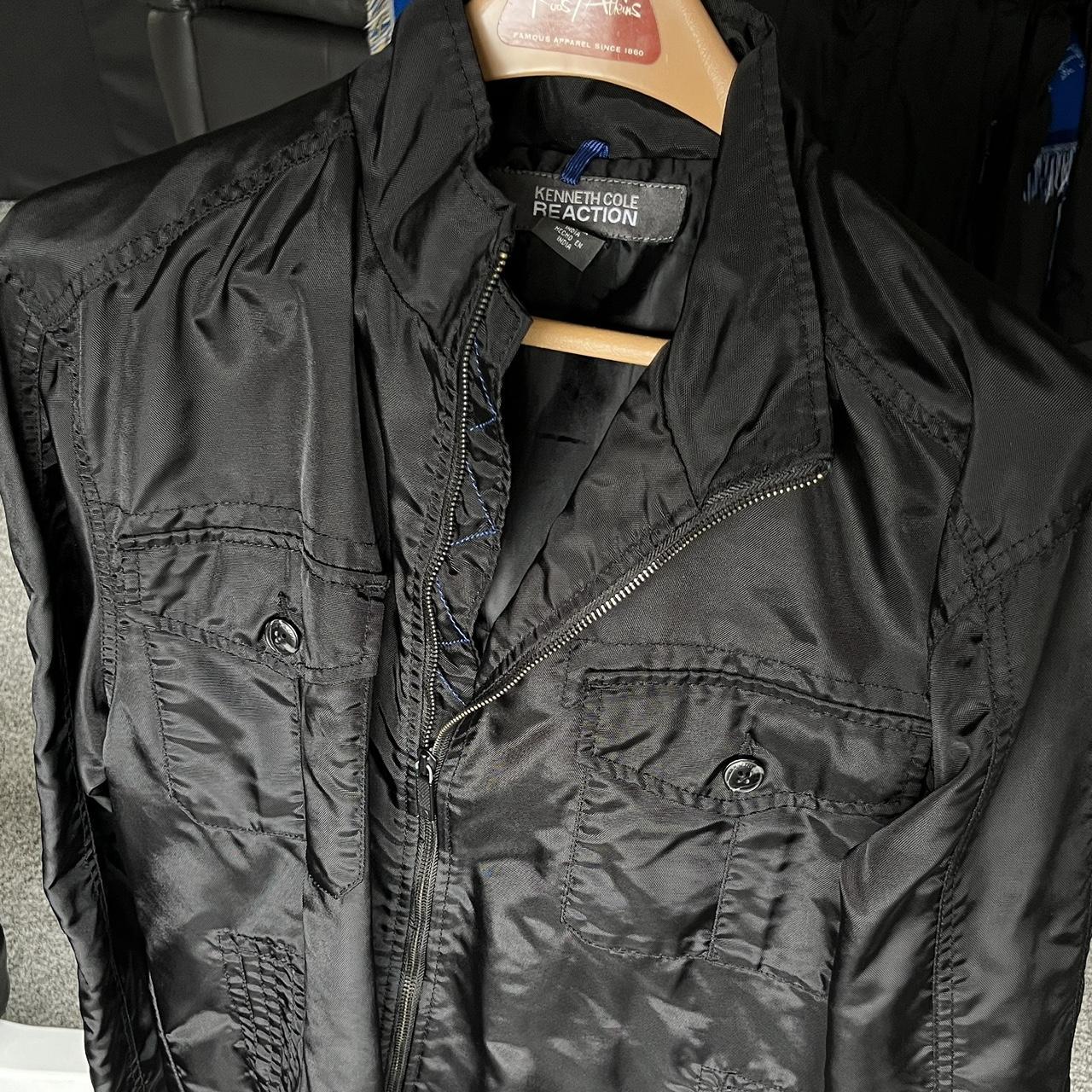 Kenneth Cole Reaction black zip up jacket. Light and