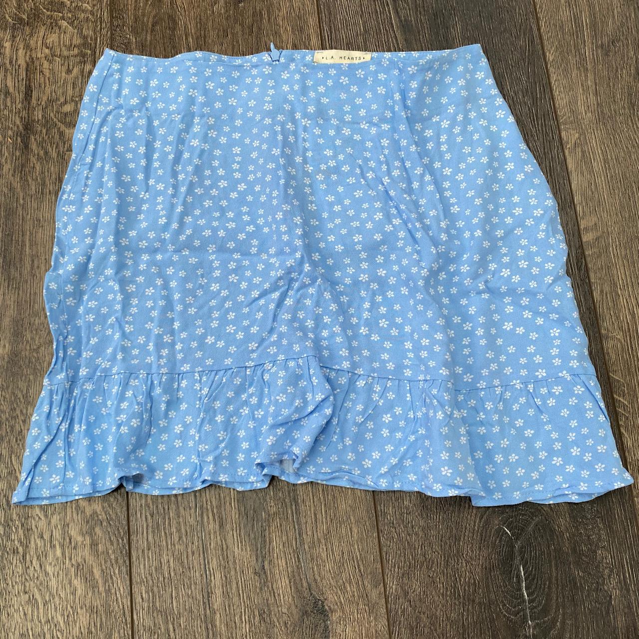 PacSun Women's Blue and White Skirt