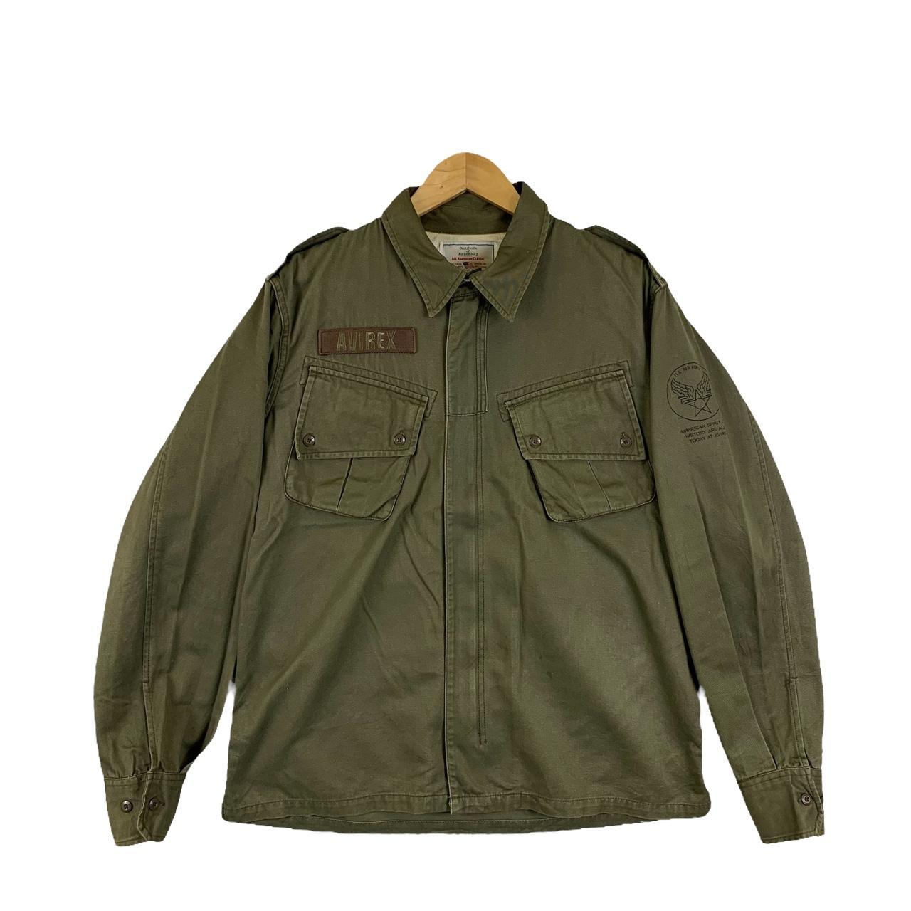 Vintage AVIREX USA Army Military Double Pocket Fully... - Depop