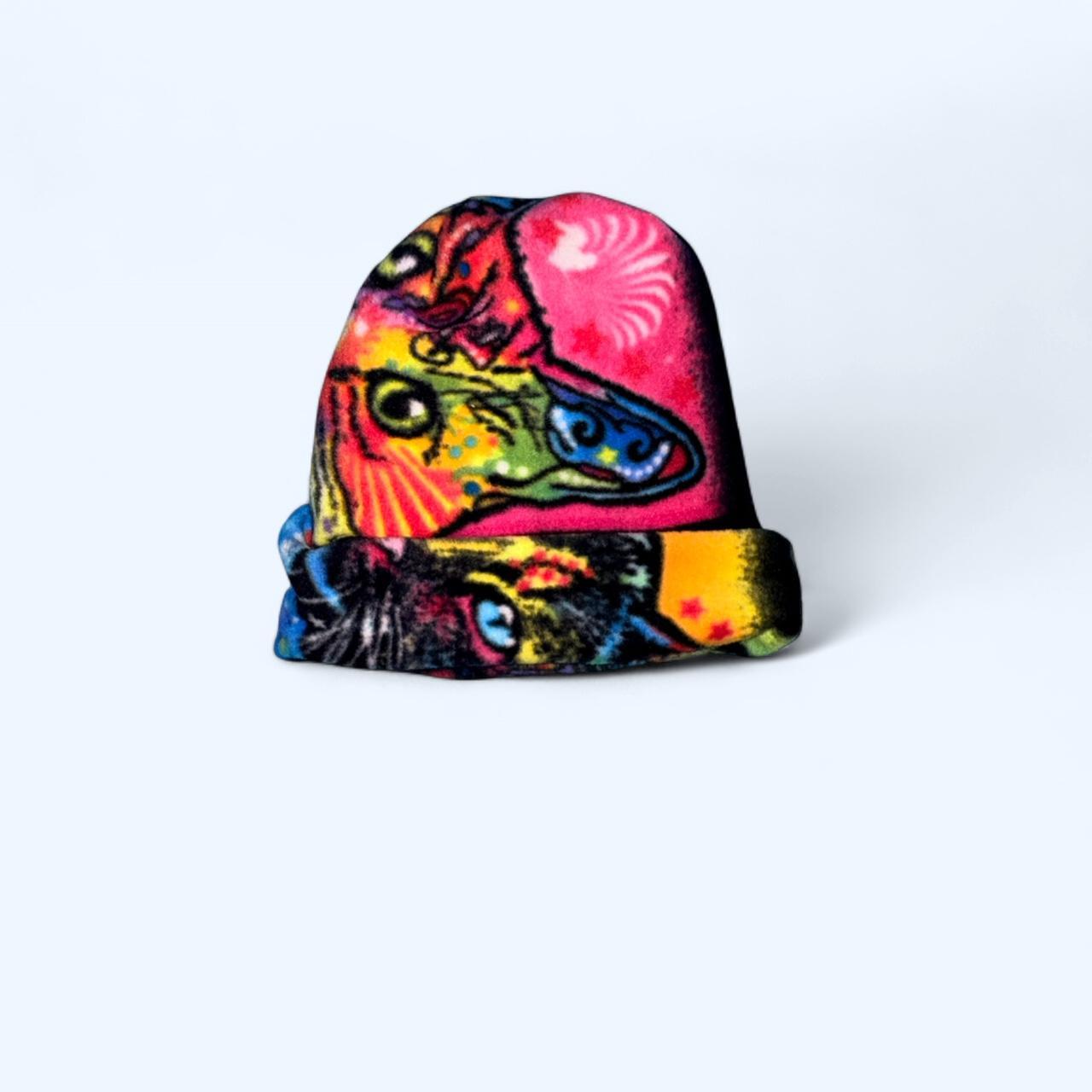 Women's Beanies - Multi – Multicoloured psychedel… - image 2