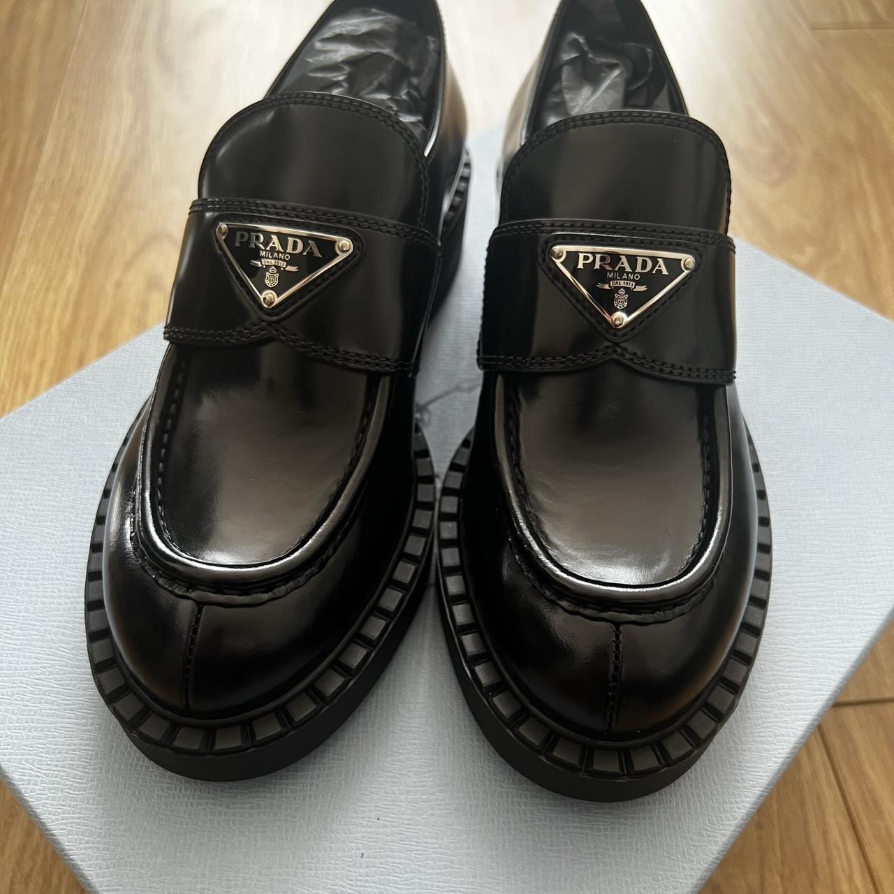 Prada Women's Black Loafers | Depop