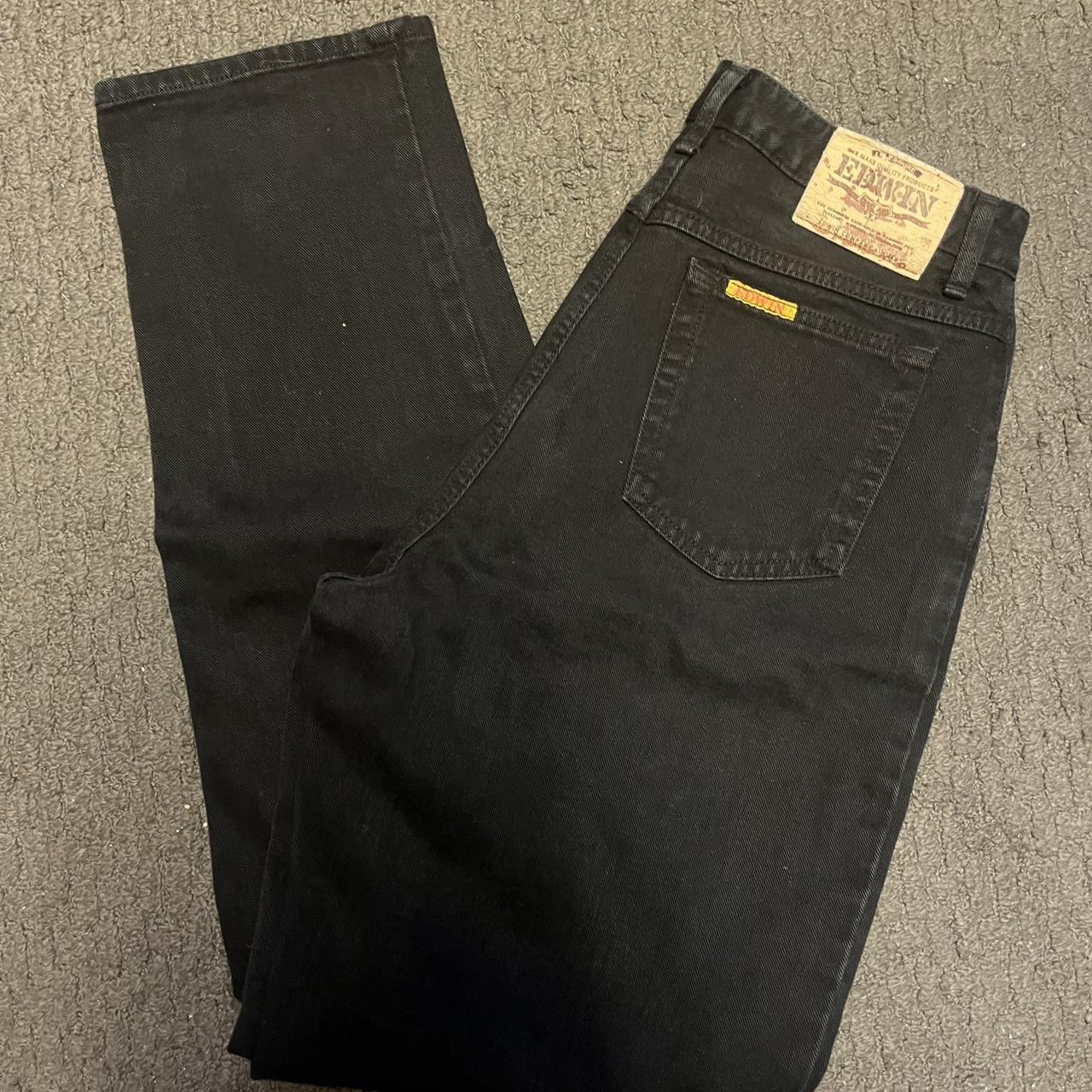 Edwin made in Japan jeans. Sick black color with... - Depop