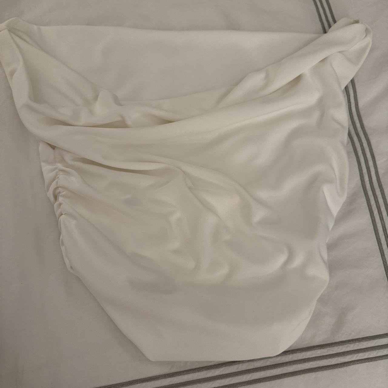 Zara white draped crop top Depop