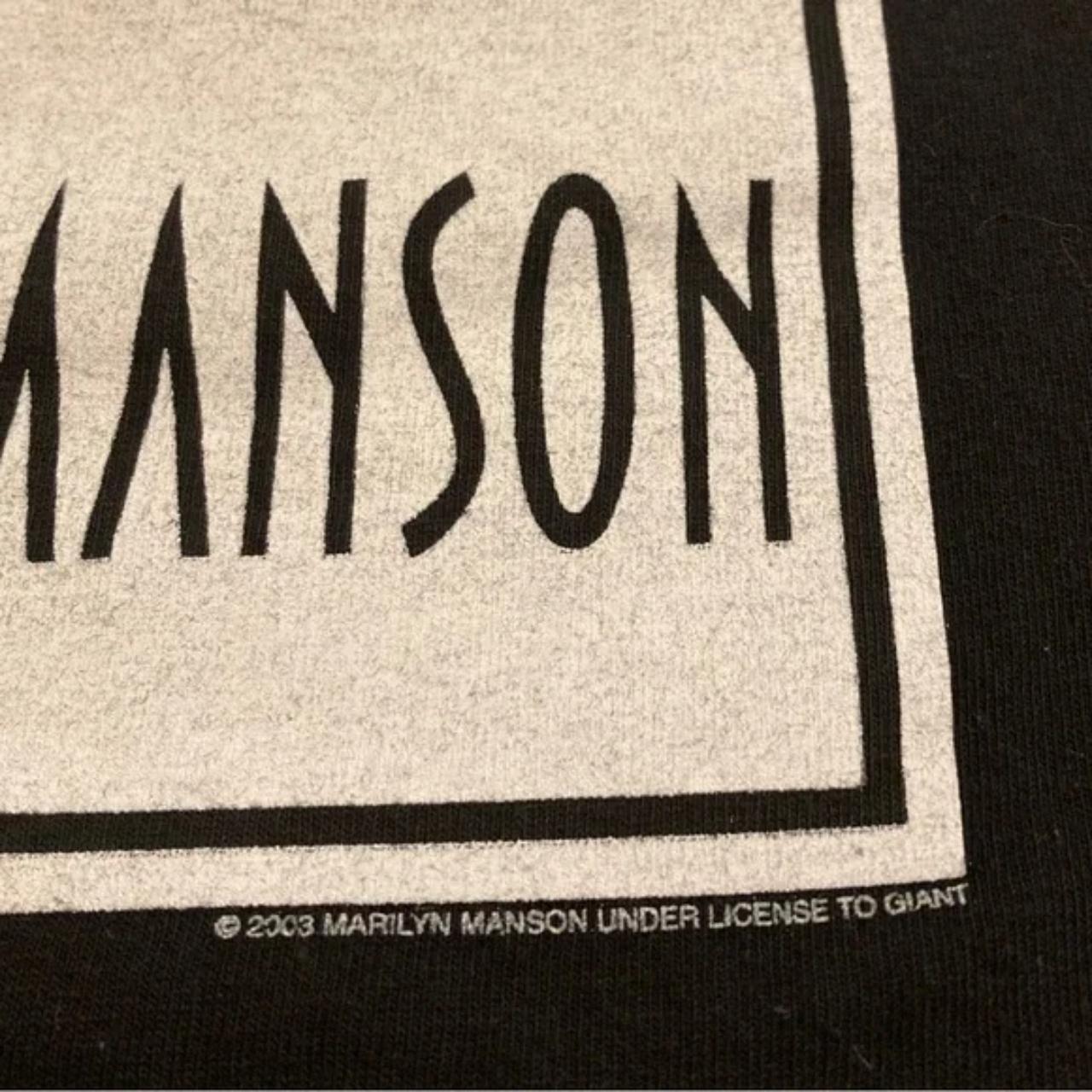 Giant Vintage Marilyn Manson 2003 Band T-Shirt | Depop