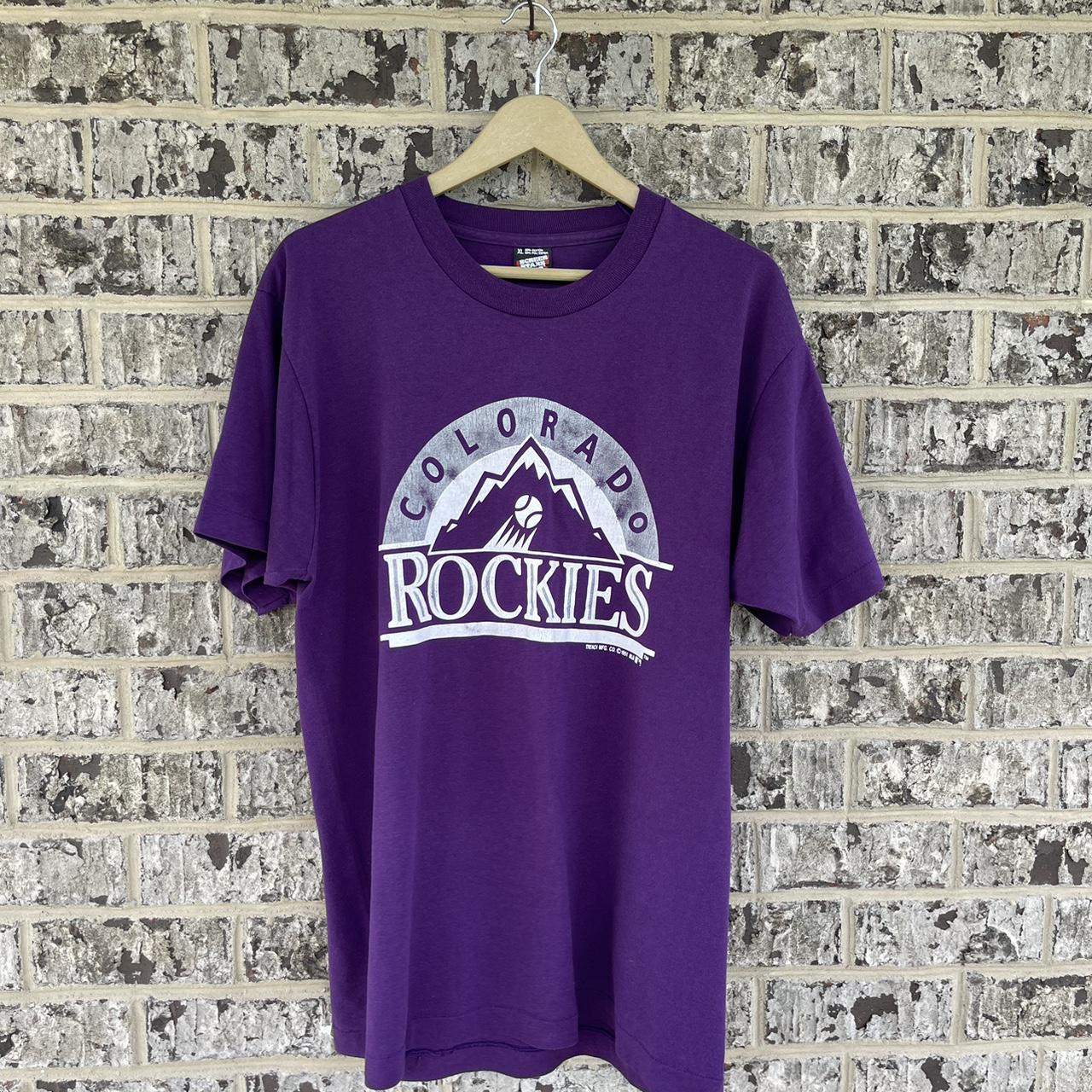 Vintage Colorado Rockies T Shirt Tee Screen Stars Made USA 