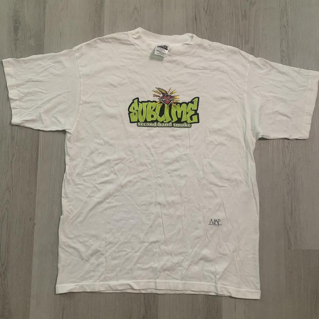 Rare Vintage SUBLIME Second Hand Smoke XL T Shirt... - Depop