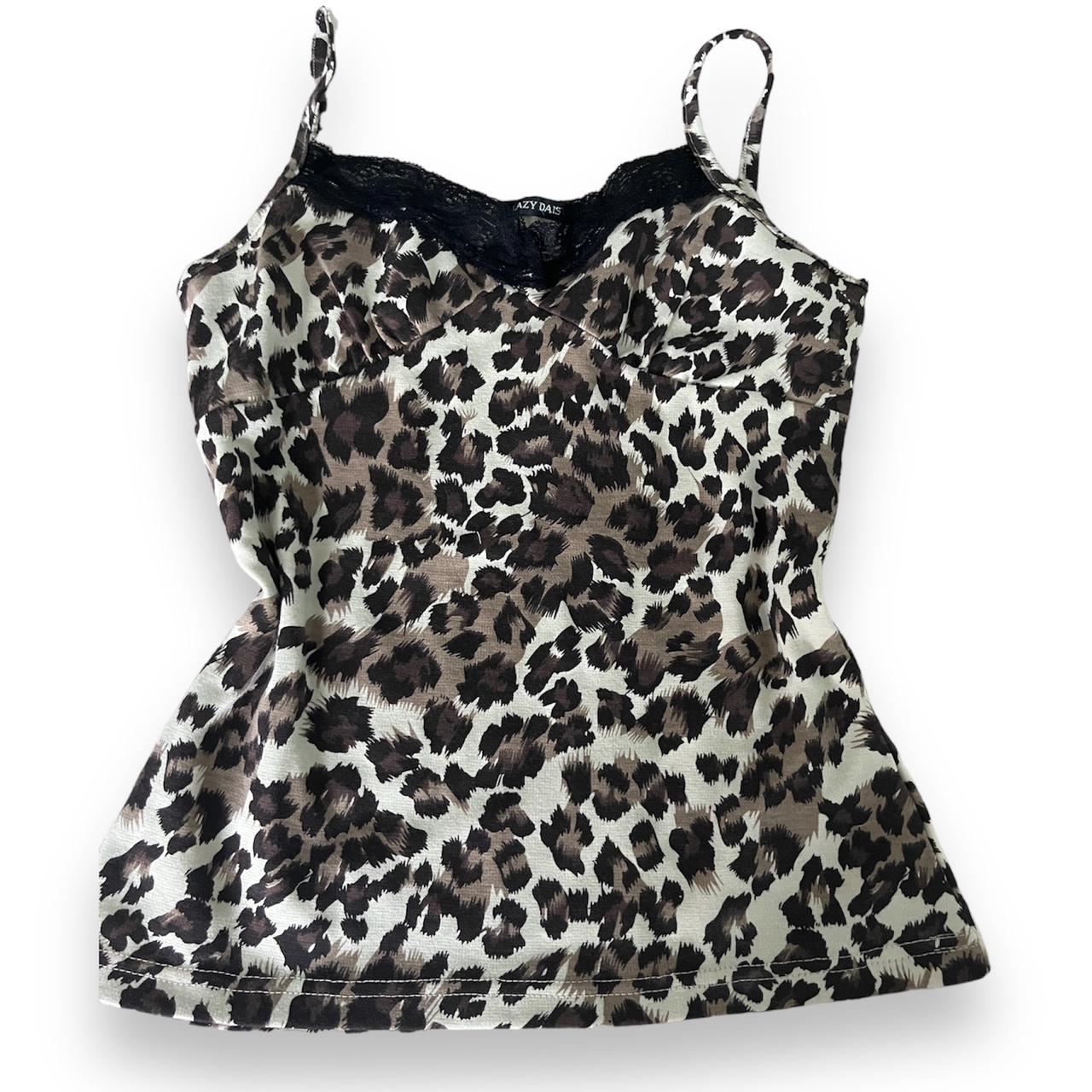 cheetah print lace cami 🐆🖤 best fits size... - Depop