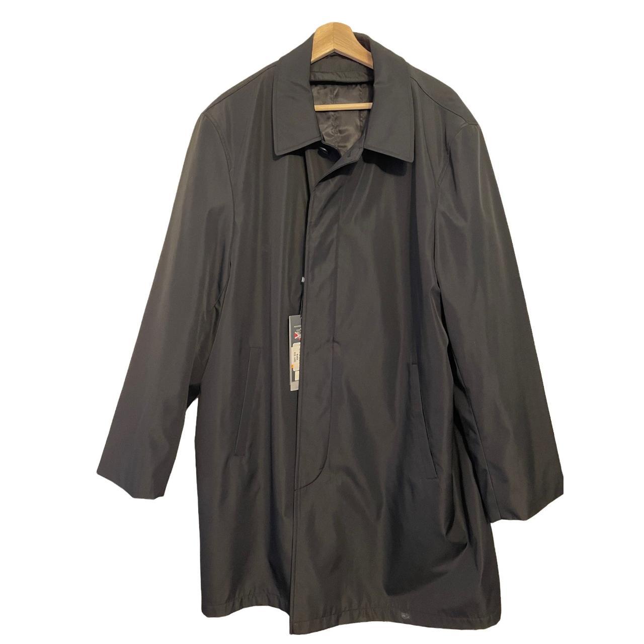 Perry Ellis Portfolio men's black raincoat purchases NWT 44