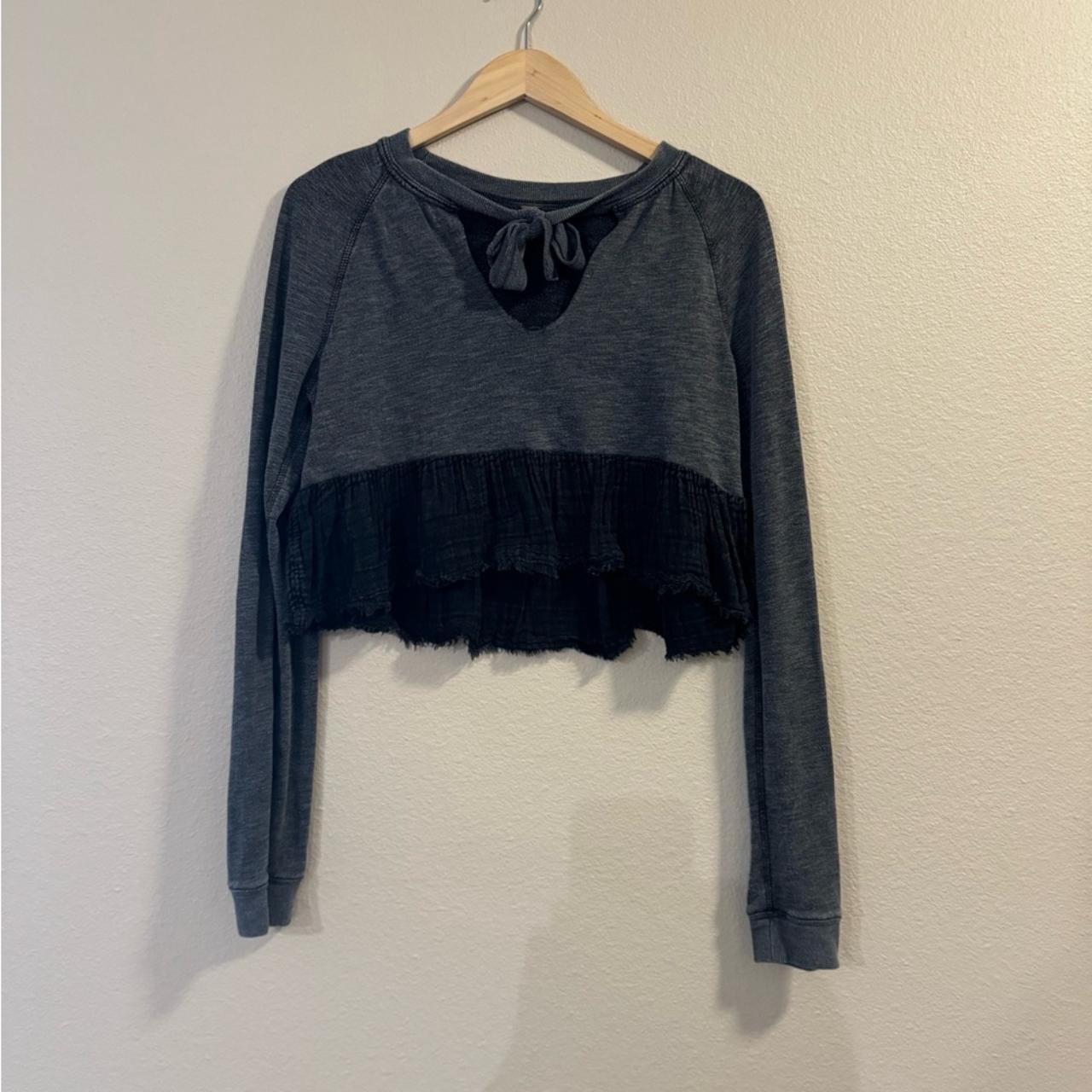 Free people sweet Jane pullover crop top size S Depop