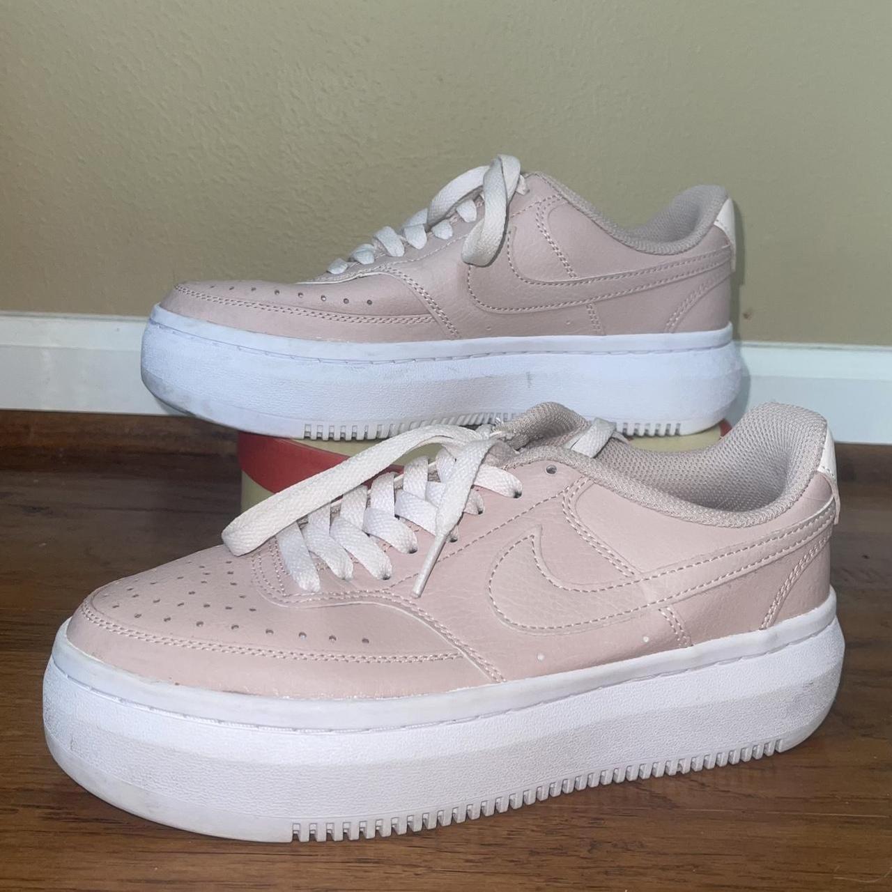 Pink platform nike hot sale air force 1