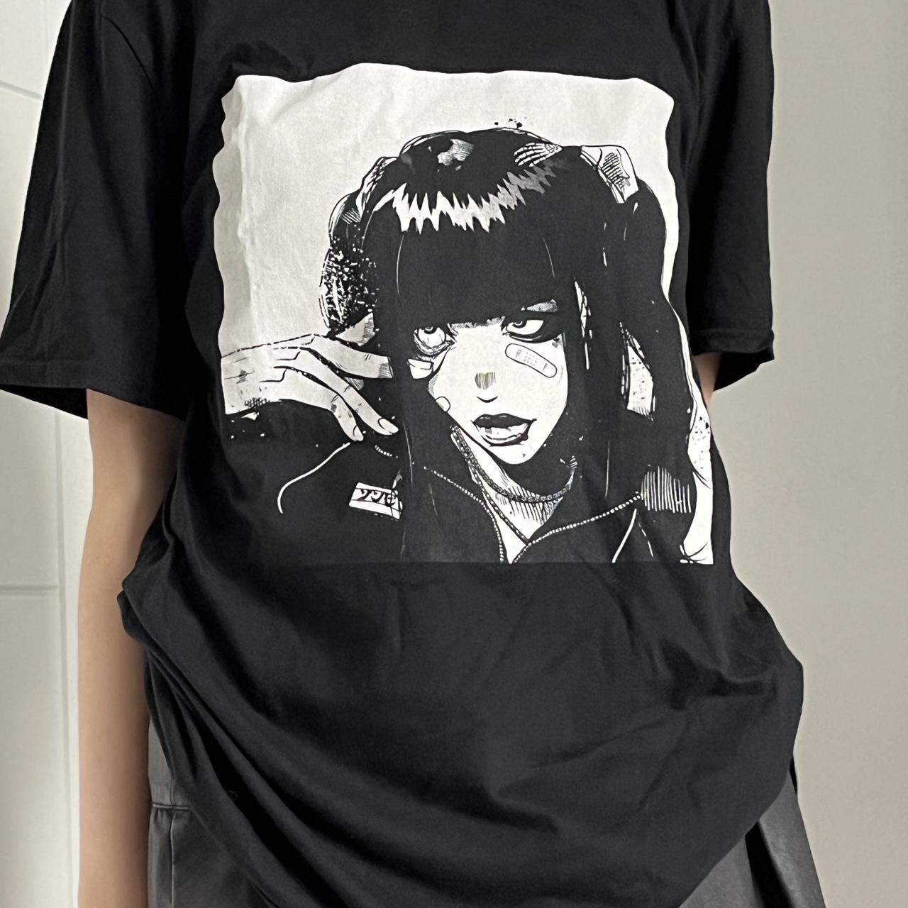 Zombie Girl HMV black graphic Baggy top Size M,... - Depop