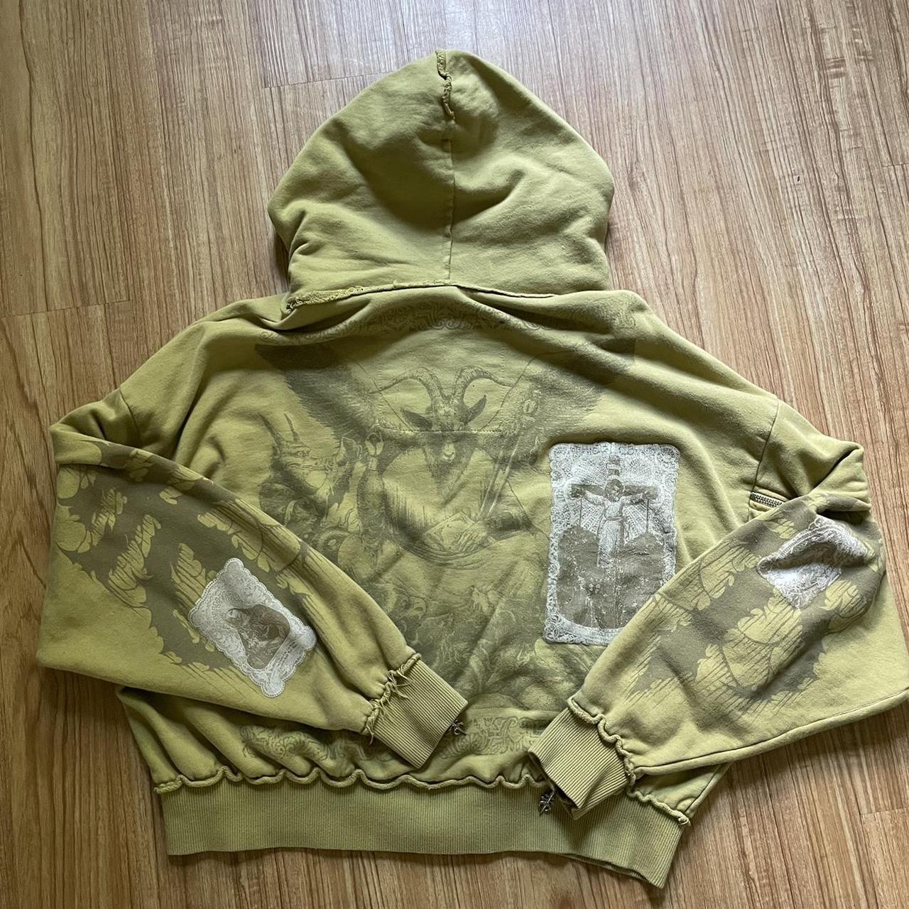 Dropdead zip hoodie with sacrificial imagery on | Depop