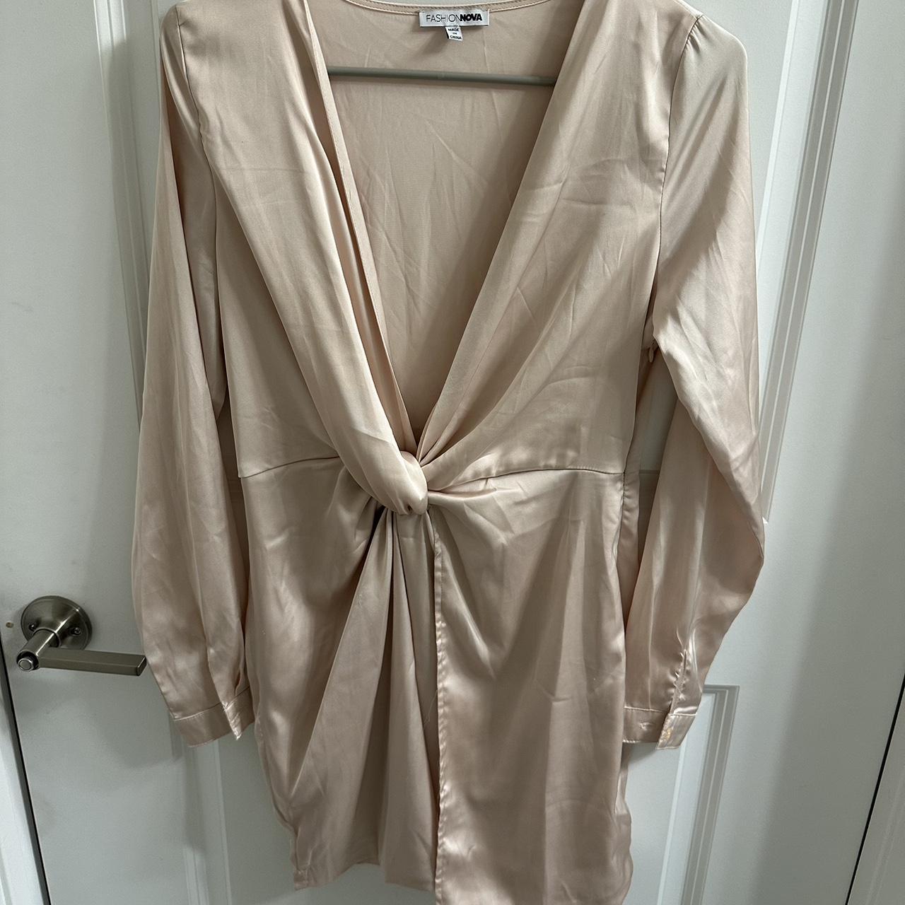 Fashion Nova silk robe dress size medium. - Depop