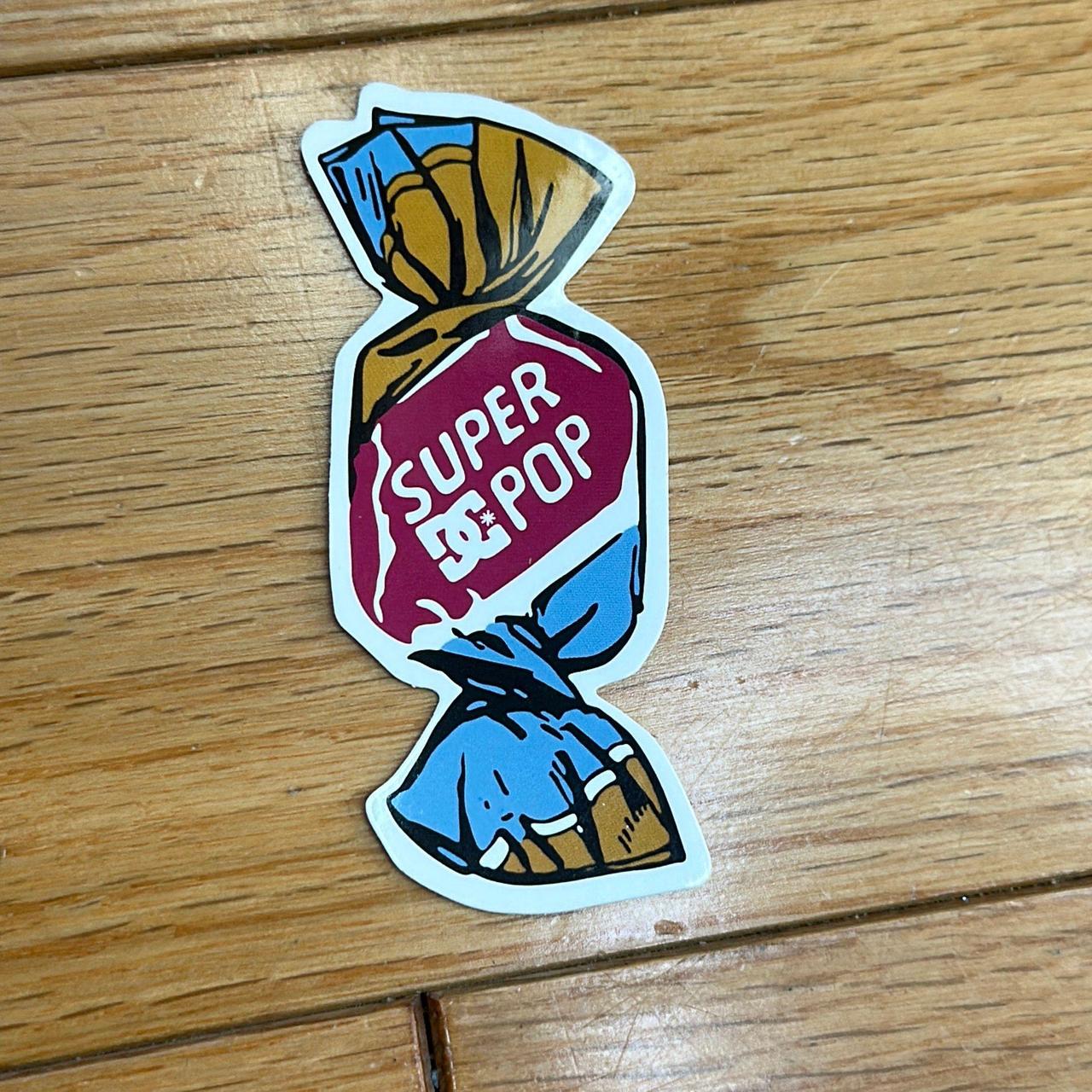DC super pop sticker: bubble gum skateboard