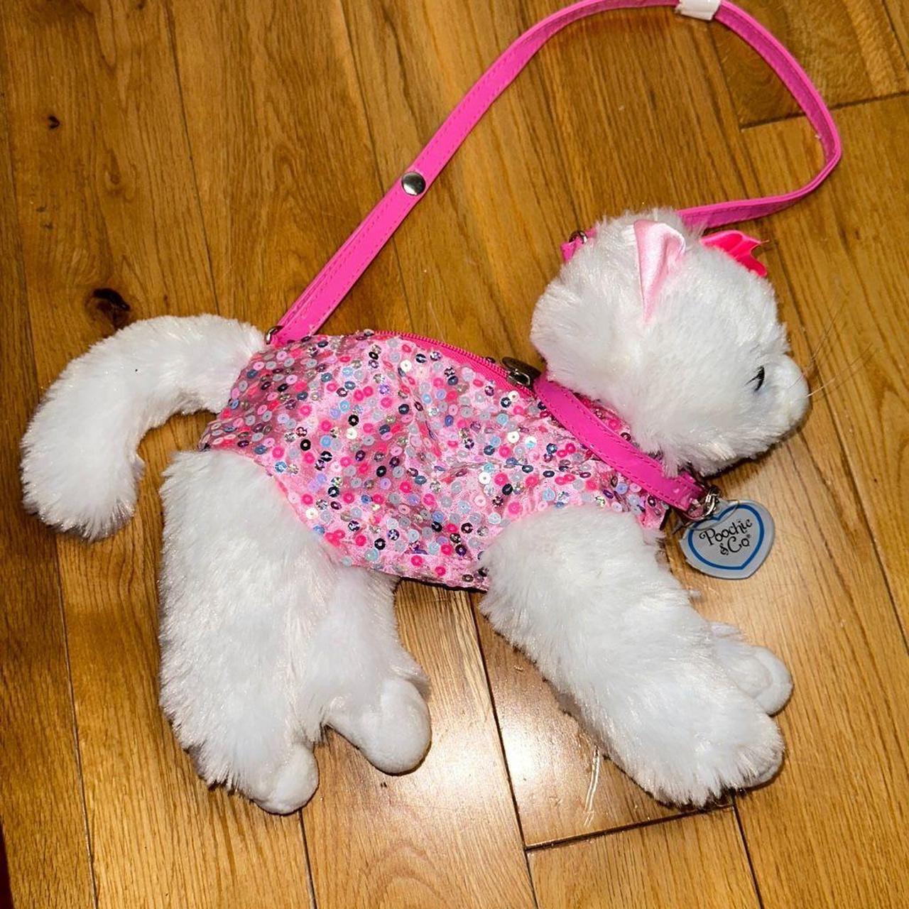 Buy Poochie & Co. Plush Dog Purse - Tan Dog with Pink Clothes/Heart Online  at desertcartINDIA
