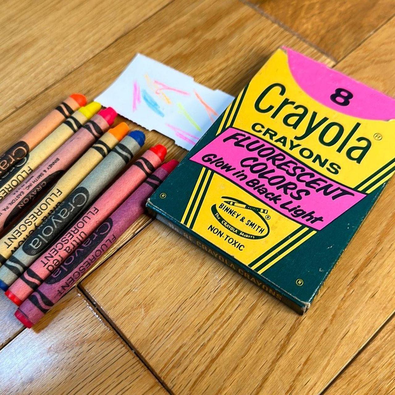 Vintage Jumbo Crayola Crayons Fluorescent Colors, Binney & Smith