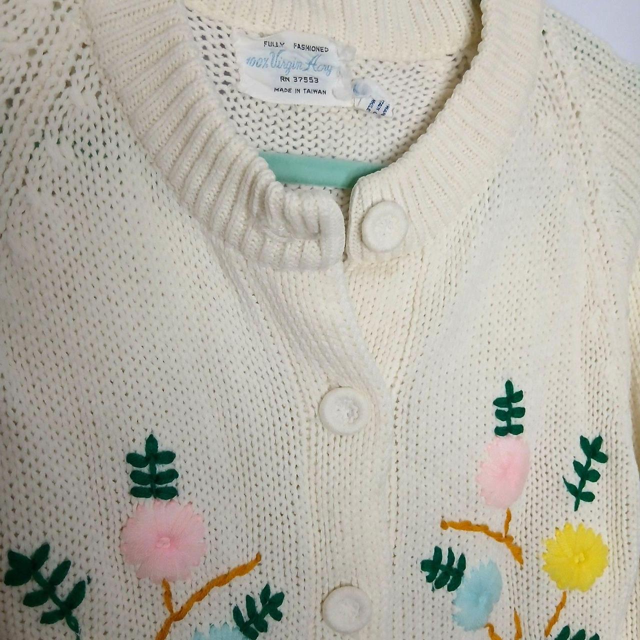 Source Unknown Women's Sweater - White/Multi - M … - image 5