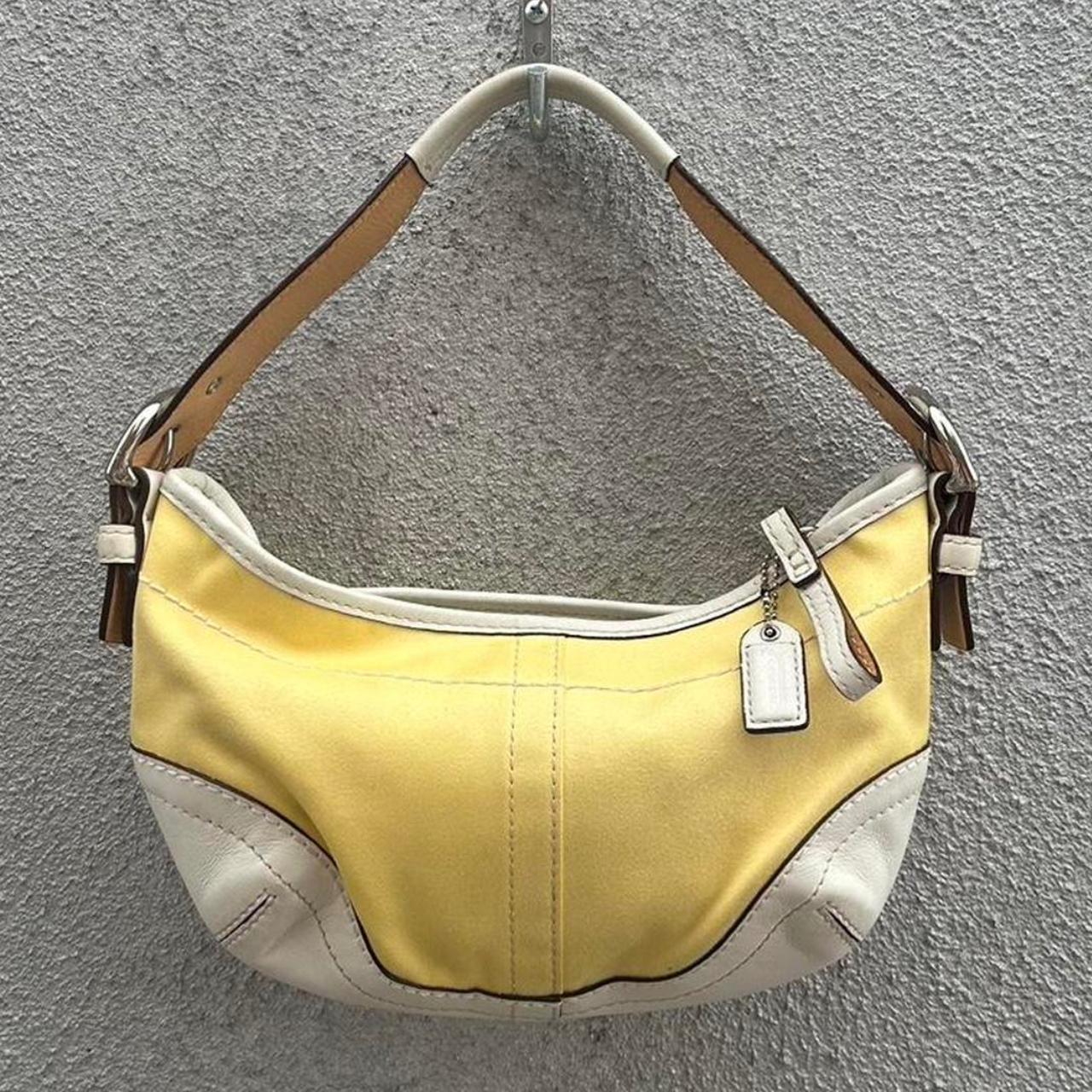 バッグ Vintage Coach Hobo Ergo Zip Yellow Rare OLD COACH Ergo 9020 Zip Hobo Shoulder Bag Yellow