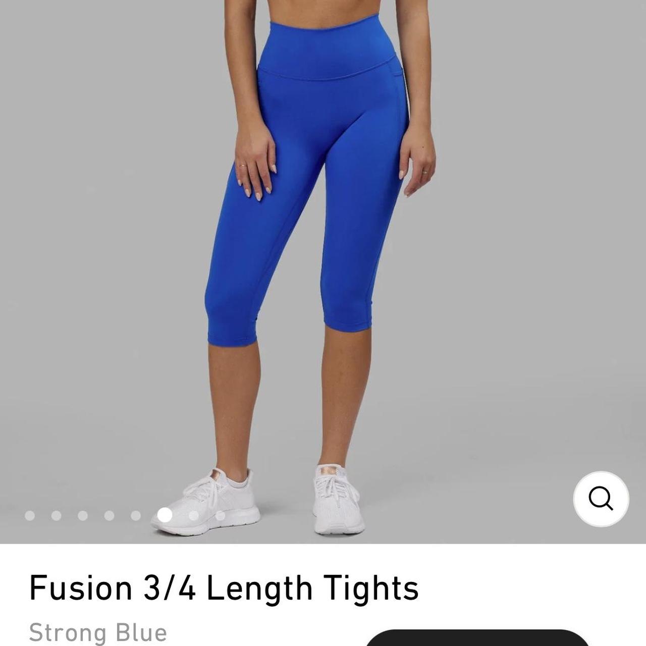 Fusion Full Length Leggings - Strong Blue