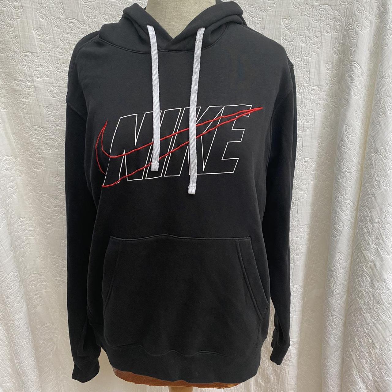 mens red and black nike hoodie