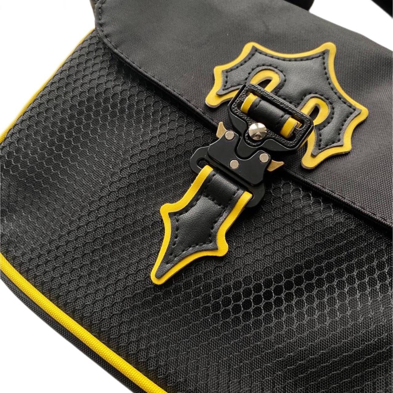 Trapstar Men's Black and Yellow Bag Depop