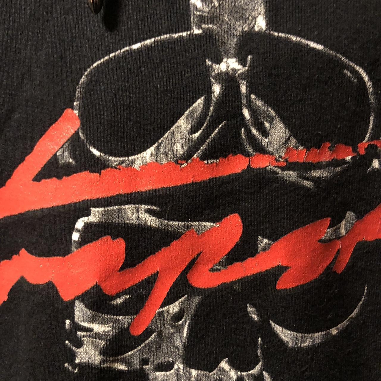 Trapstar Men's Black and Red Hoodie Depop