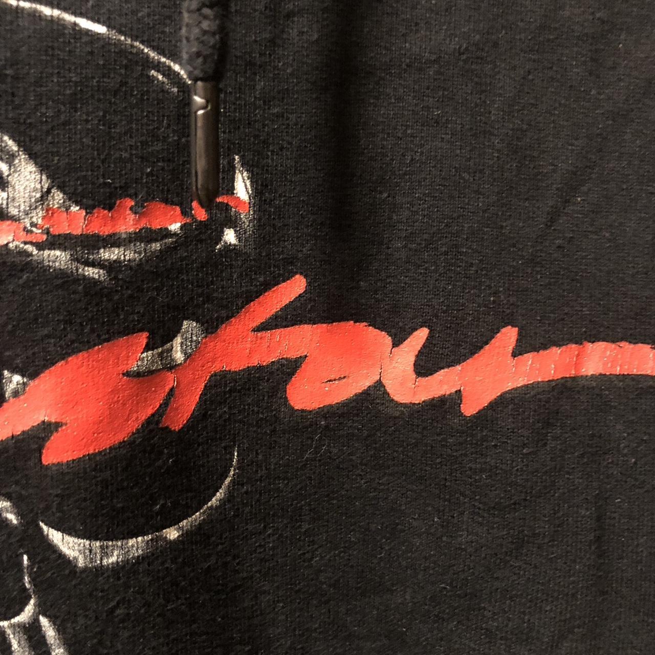 Trapstar Men's Black and Red Hoodie Depop