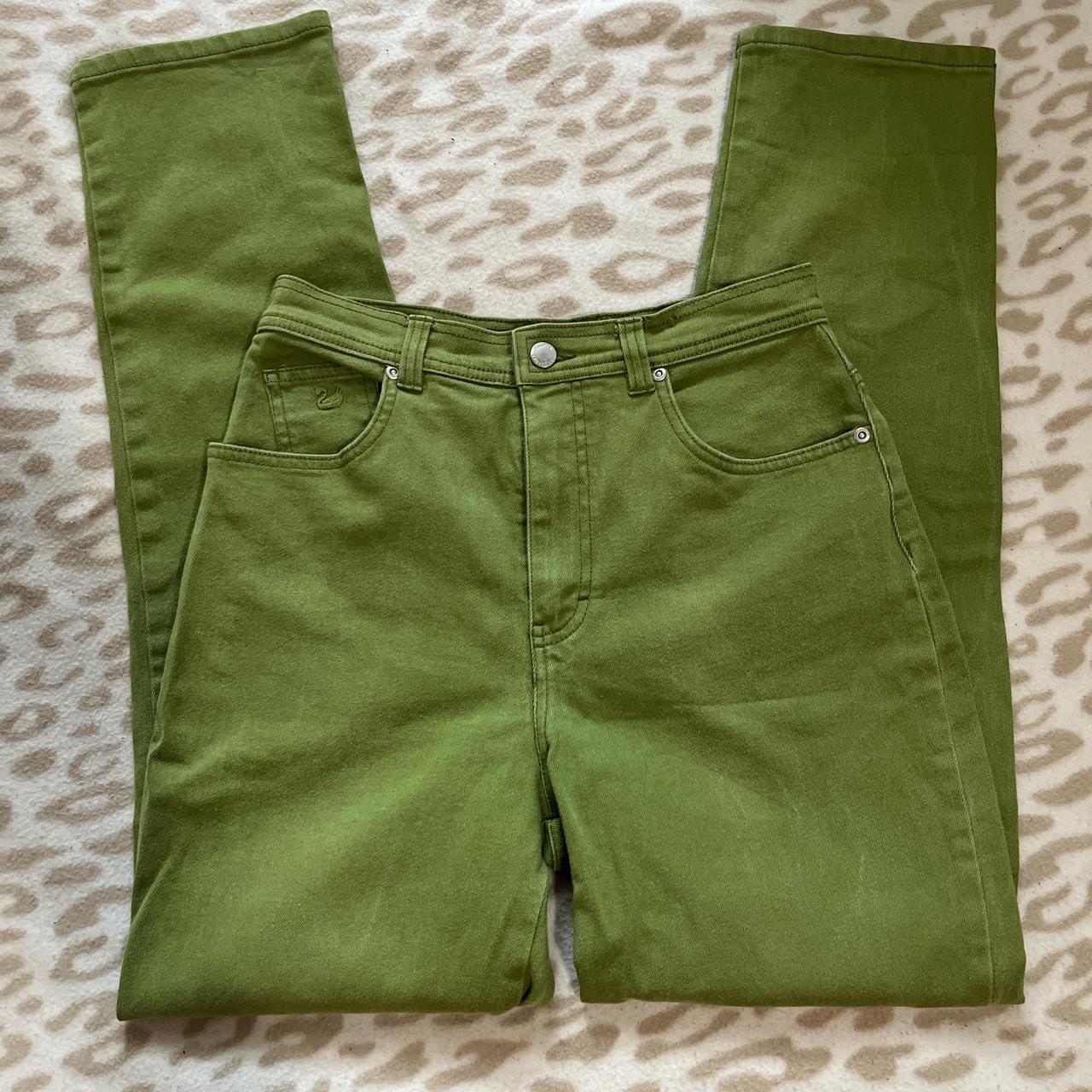 GLORIA VANDERBILT Women's Olive Green Depop