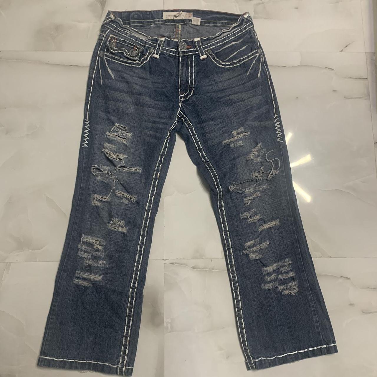 Hardest MF pair Of Bootcut Laguna Beach Jeans Ripped... - Depop