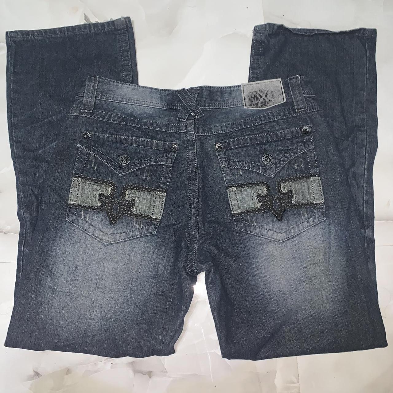 Distressed DARK navy Jeans Goes dumb asl Wit any... Depop