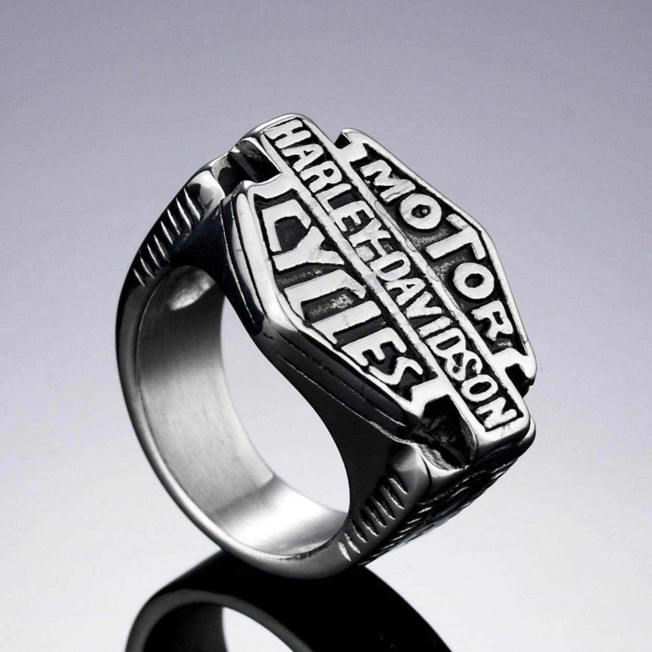 Harley Davidson Ring925k Sterling Silvermotorcycle Signet - Etsy | Harley  davidson rings, Silver ring designs, Rings for men