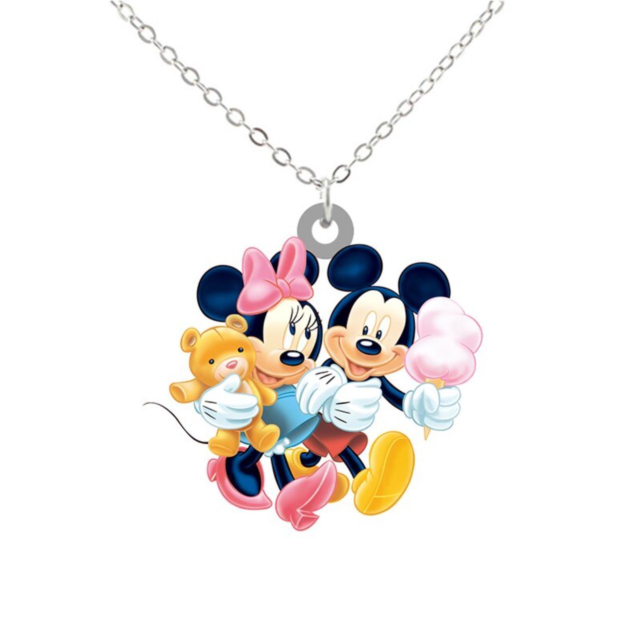 MINNIE MOUSE Necklace NEW Disney Pink Bow Valentine Sweetheart Mickey Lg |  eBay