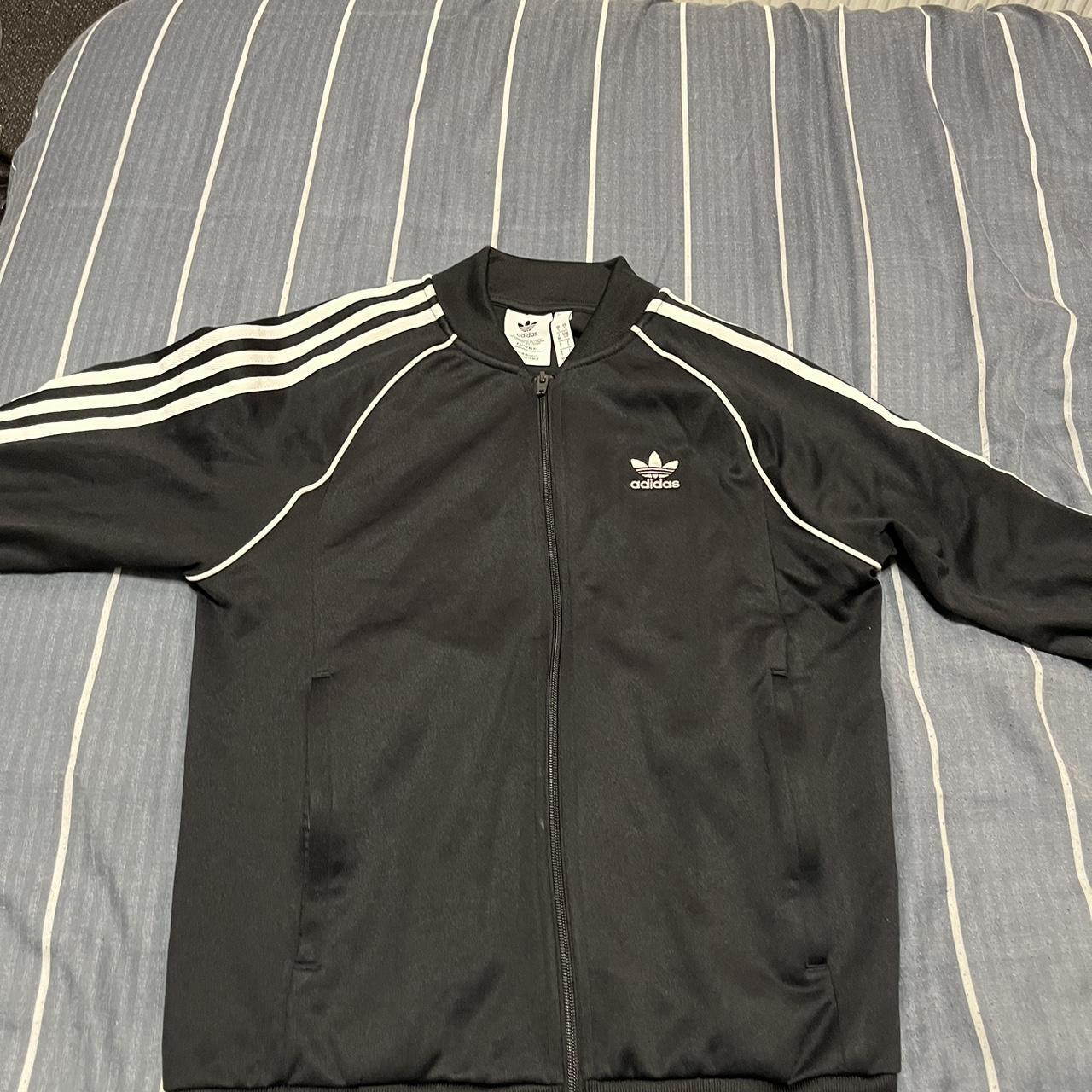 Adidas Men's Black and White Hoodie | Depop