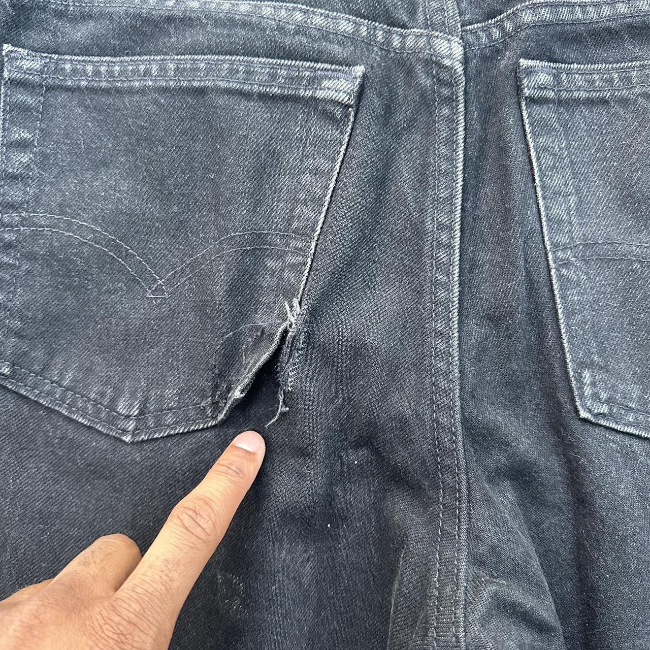 Black denim jeans Exact measurements waist 16’... - Depop