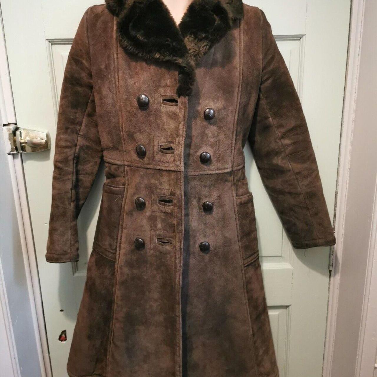 Vintage Jacket 90s Y2K Penny Lane Hippie Leather Fur... - Depop