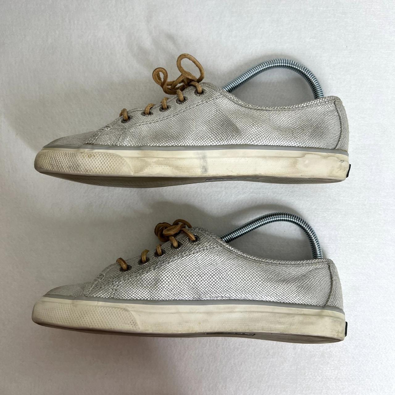 Sperry Top Sider Silver Metallic Sneakers Brand:... - Depop