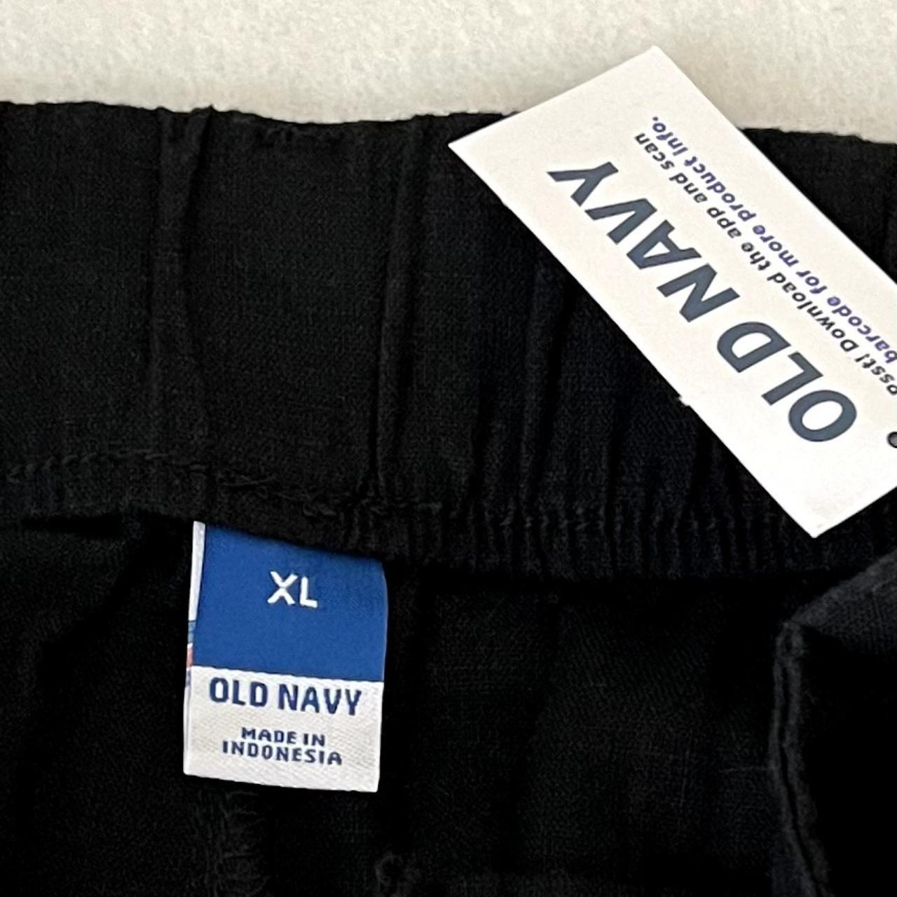 Old Navy Linen Black Wide Leg High Waisted