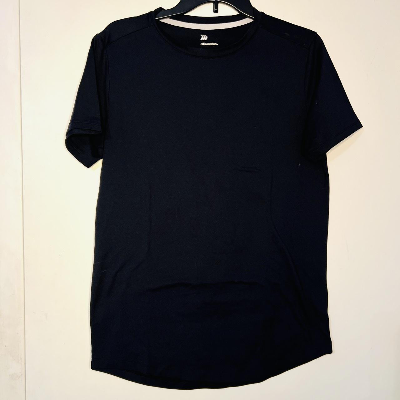 All in Motion Men's Black and Pink Shirt Depop