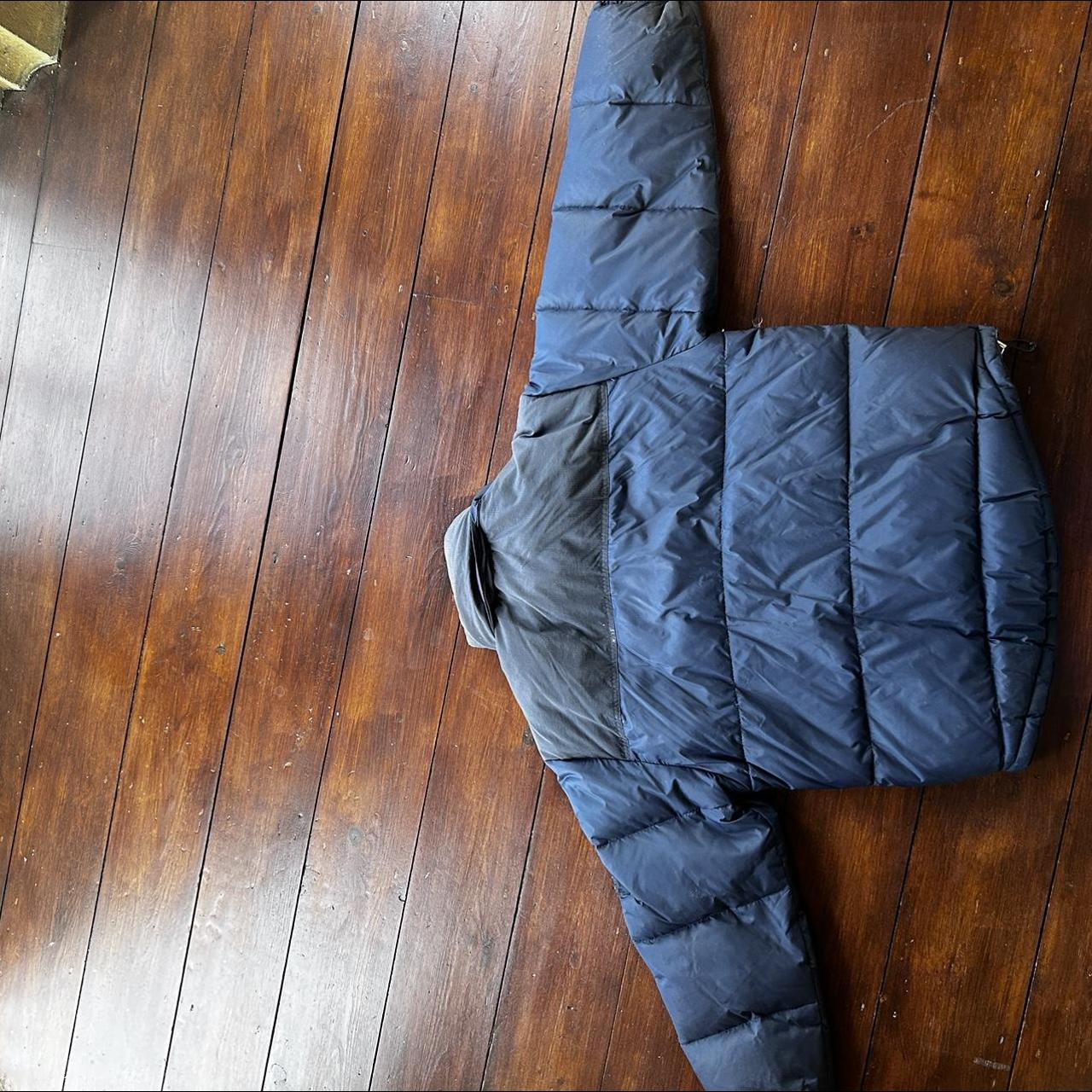 navy blue kappa puffer jacket. junior L but fits... Depop