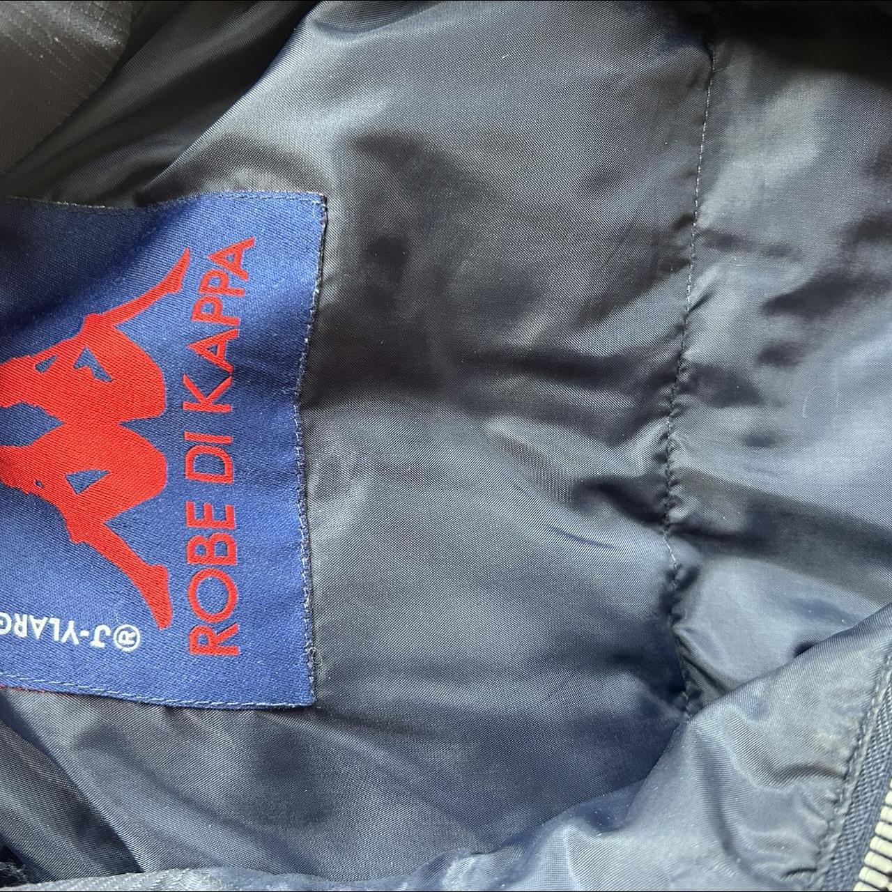 navy blue kappa puffer jacket. junior L but fits... - Depop