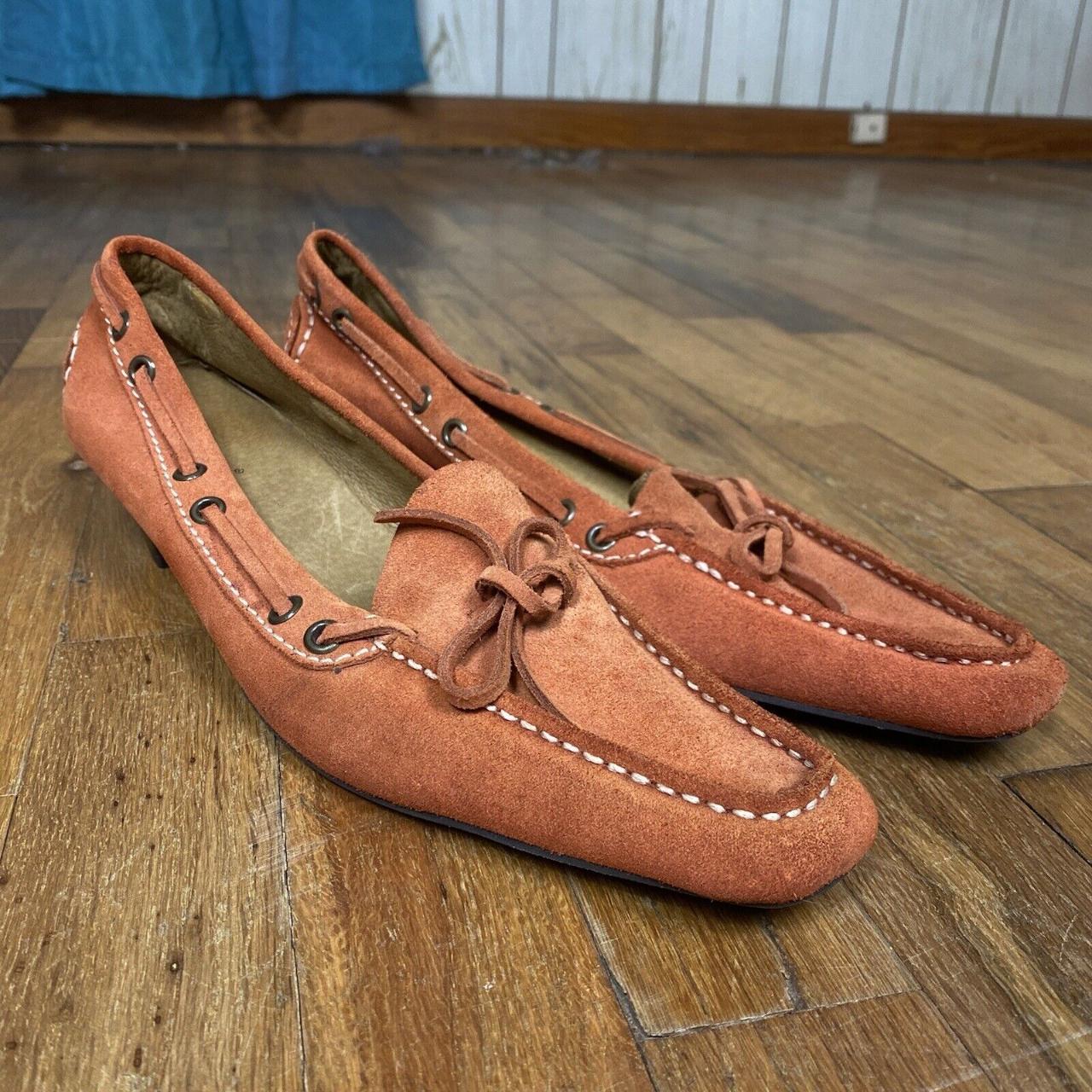 Eddie Bauer Women Driving Loafers 9.5M Burnt Orange... Depop
