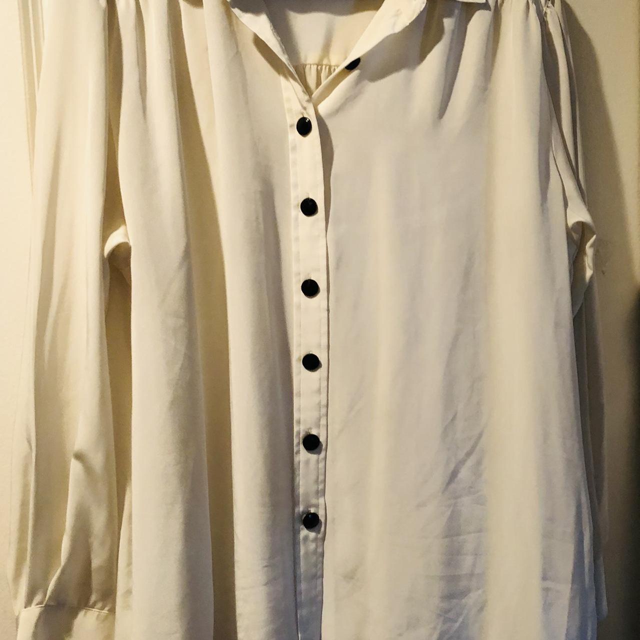 Vintage Button Front Blouse Silky Soft Size 14 This... - Depop