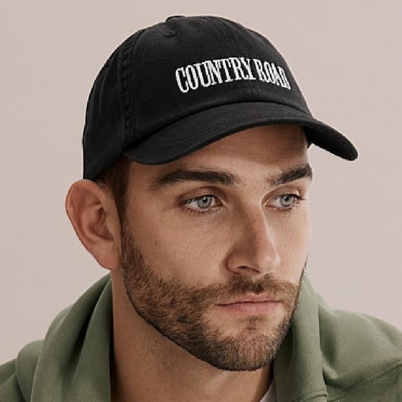 Country Road Men's Blue and White Hat