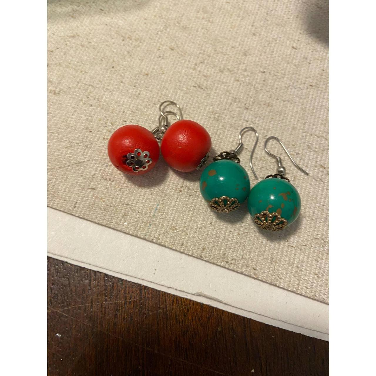 Cute Green Kidcore Uno Reverse Card Earrings - Depop