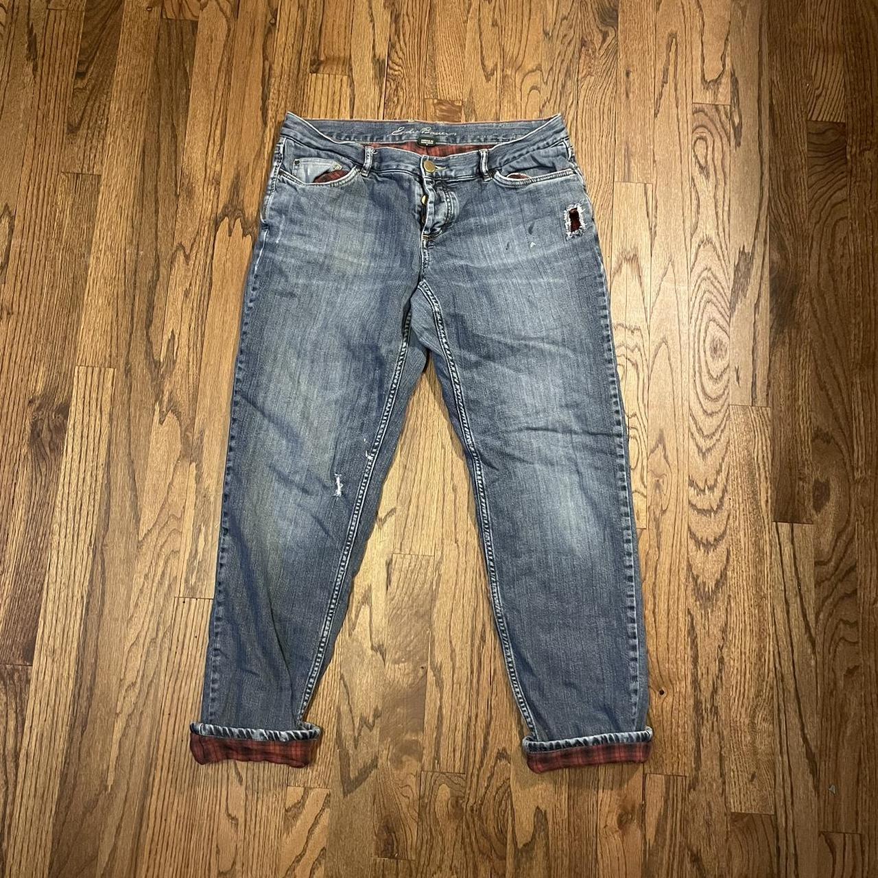 Vintage flannel Eddie Bauer jeans - Depop