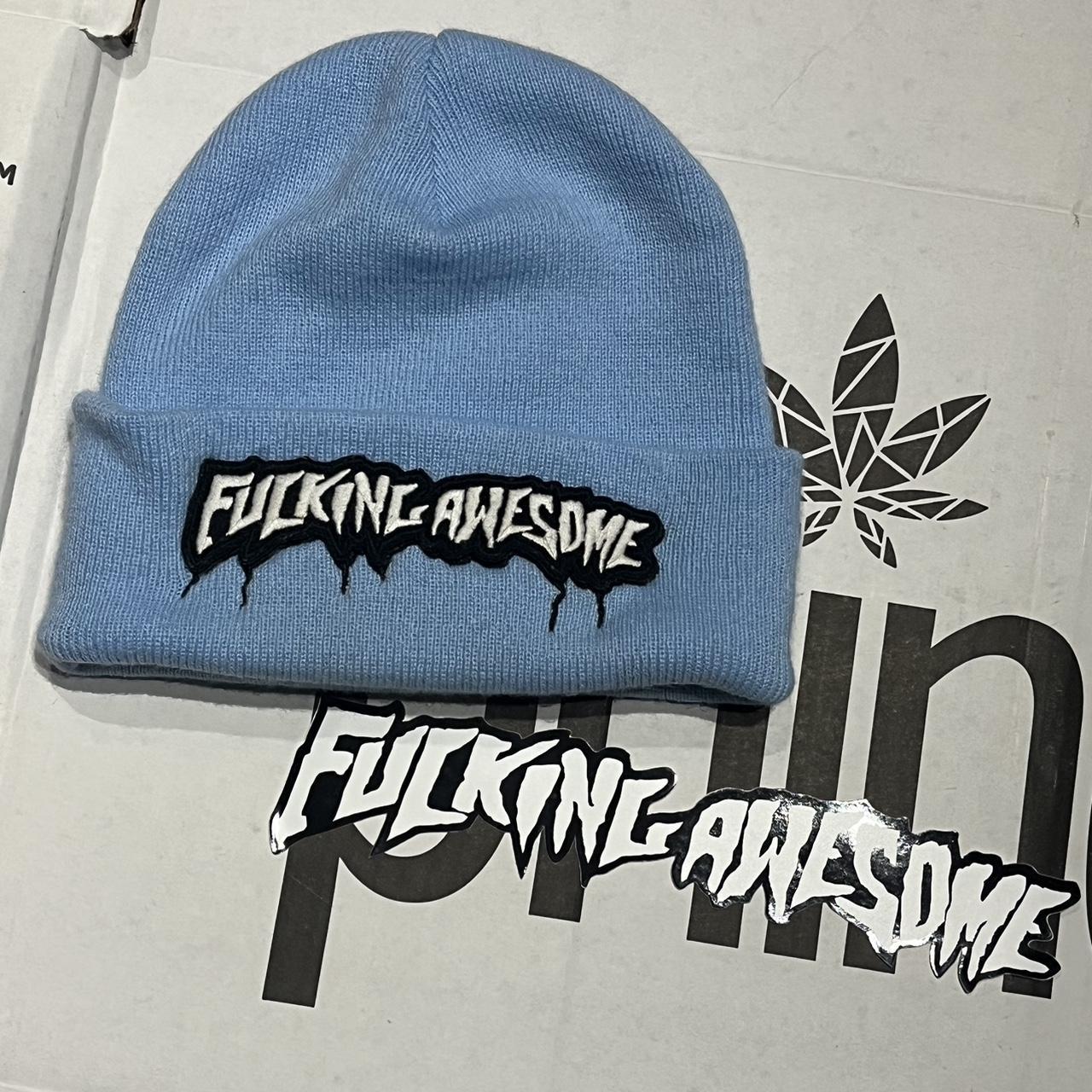 Supreme Overdyed Beanie Hat White Blue Navy Brand - Depop