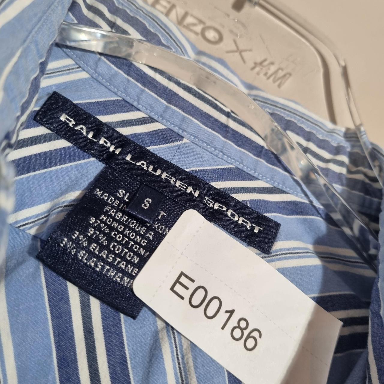 Ralph Lauren Women's Blue and White Shirt | Depop