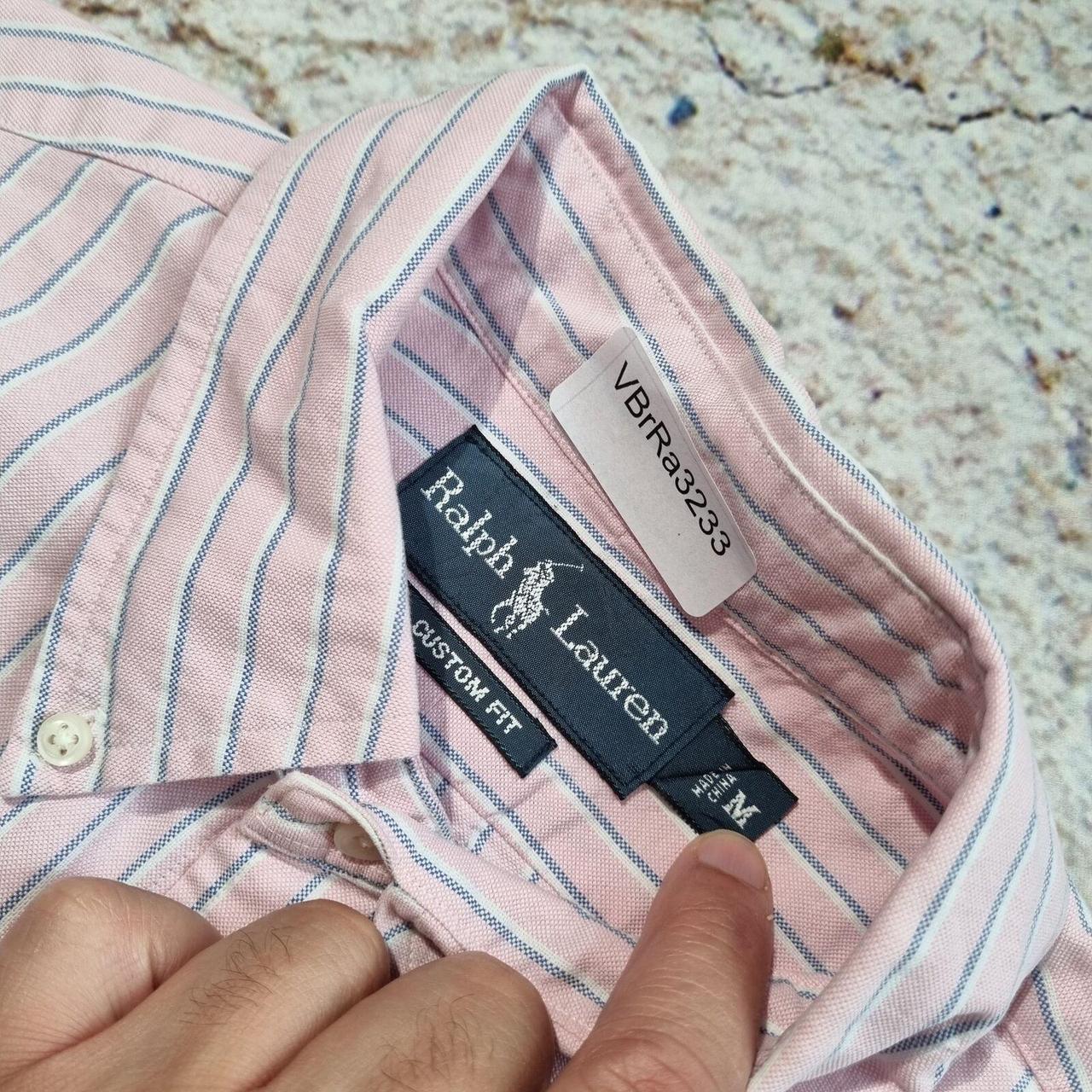 Ralph Lauren OXFORD SHIRT CUSTOM FIT STRIPE - Pink -... - Depop